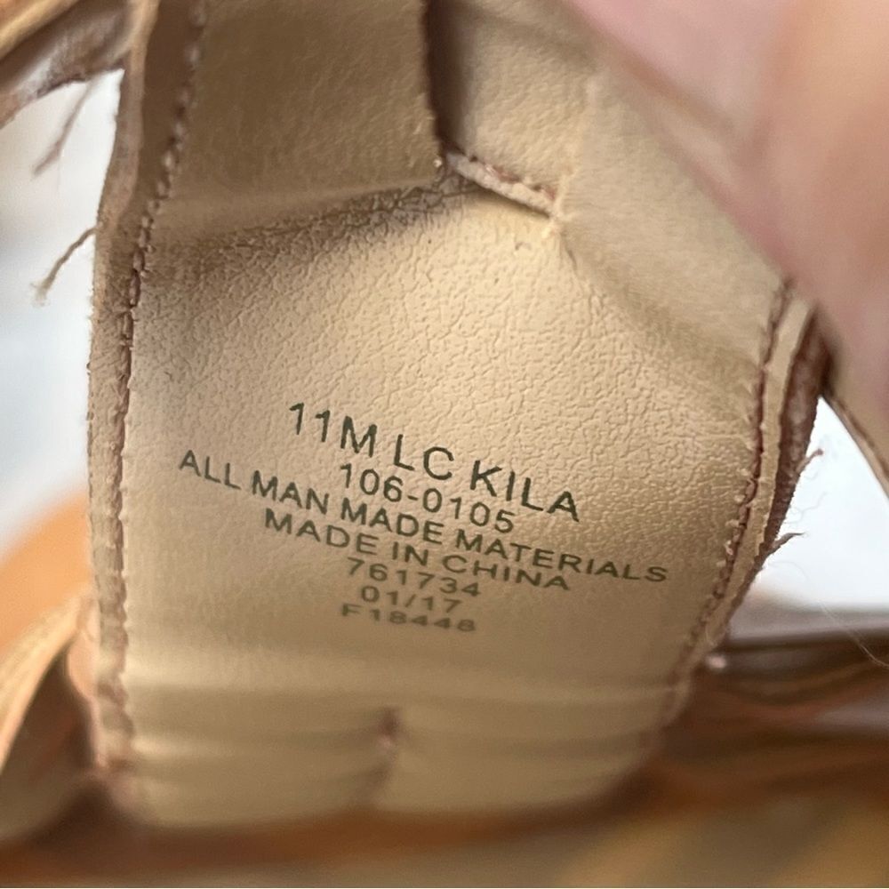 Liz Claiborne Women's Wedge Sandals Strappy Tan Size 11M - Picture 7 of 8